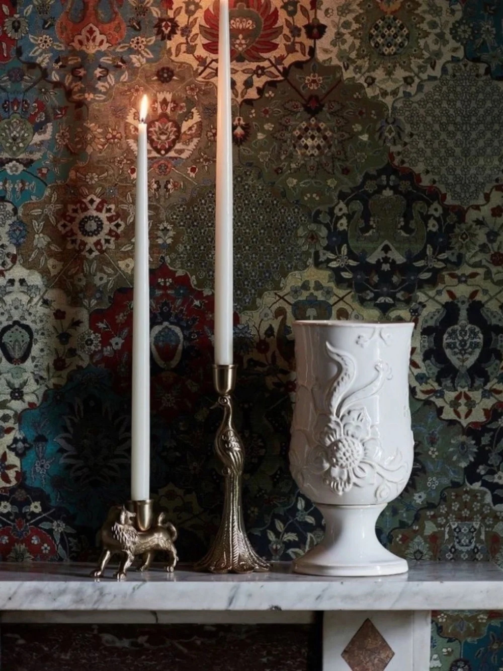 Anthropologie House of Hackney Menagerie  Lion Taper Candlestick Holder NIP